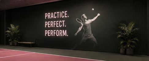 Court-side wall